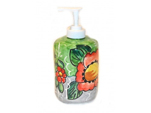 Soap Dispenser Flower Lemon Green