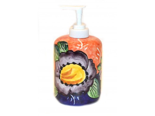 Soap Dispenser Flower Lemon Pink