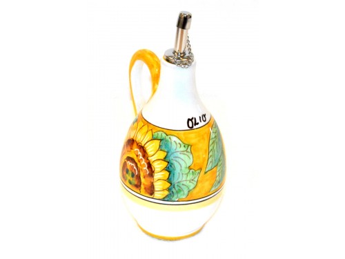 Bottiglia Olio Limoni Girasoli Giallo