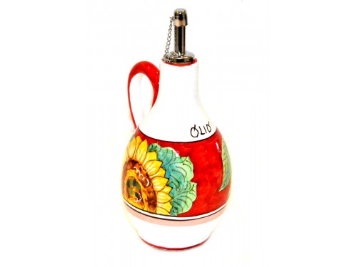 Bottiglia Olio Limoni Girasoli Rosso