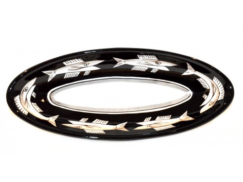 Oval Serving Platter "pointy" Anchovies Black (3 sizes)