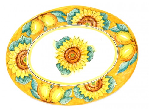 Oval Serving Plate Sunflower Yellow (2 sizes)