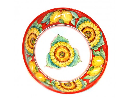 Serving Bowl Sunflower Lemon Red (3 sizes)