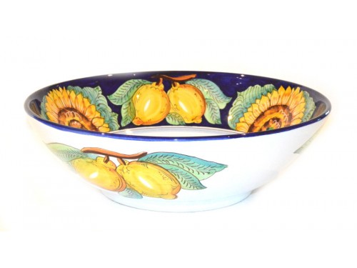 Serving Bowl Sunflower Lemon Blue (3 sizes)