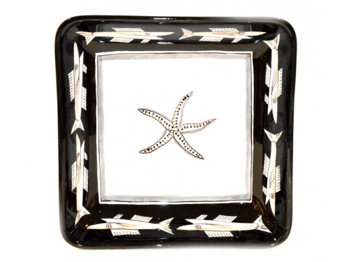 Square Bowl Anchovies Black 11,80 inches (to serve - centrepiece)