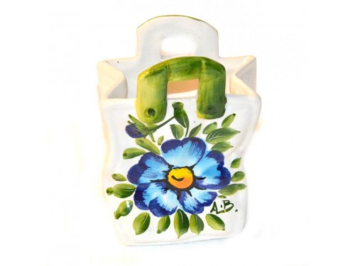 Borsa Fiori Blu 14 cm (Vaso - Portautensili)
