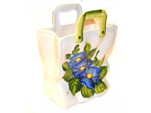 Bag Blue Poppies 11,80 inch (Vase - Utensil Holder)