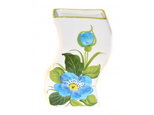 Vaso per tavolo fiori blu 20 cm