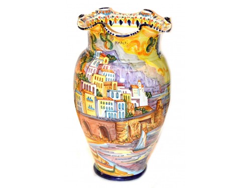 Vase Amalfi Positano Sunset geometric edge