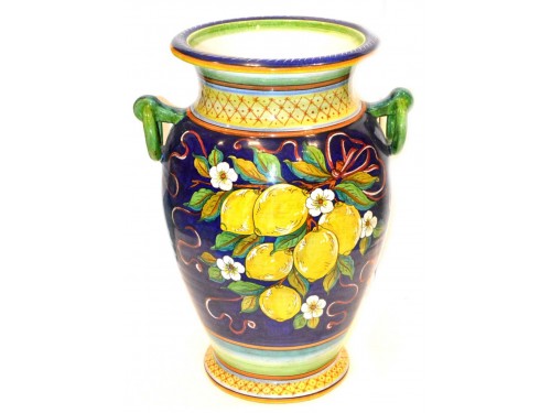 Vase with handle Lemon Blue (20 inches)