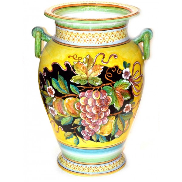 Vase with handle Mix Fruits Yellow Black (20 inches)