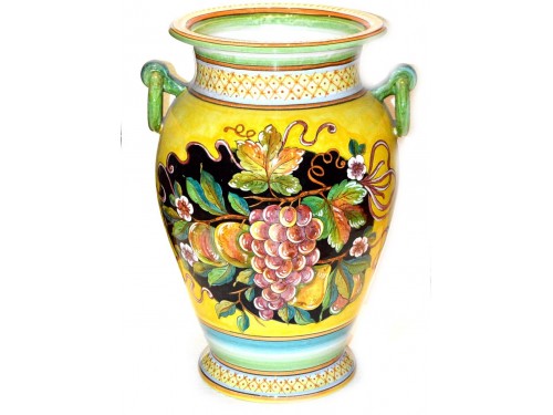 Vase with handle Mix Fruits Yellow Black (20 inches)