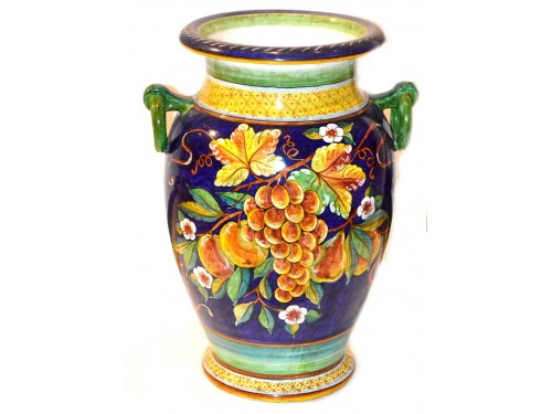 Vase with handle Mix Fruits Blue (20 inches)