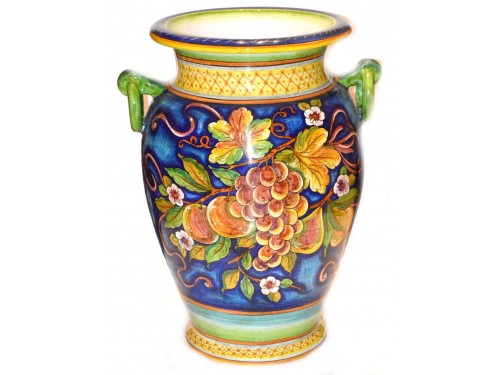 Vase with handle Mix Fruits Light Blue (20 inches)