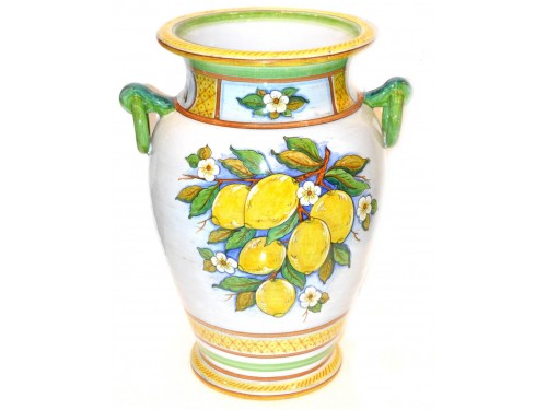 Vase with handle Lemon white (20 inches)