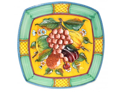 Squared Plate Grapes green 13,75 inches