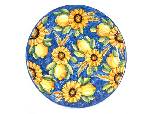 Wall Plate Sunflowers 15,75 inches (UNIQUE PIECE)