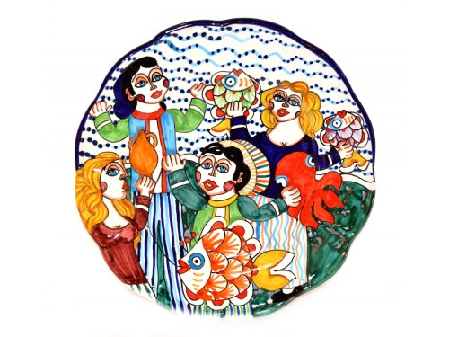 Wall Plate naif 5 (unique piece) 11,80 inches