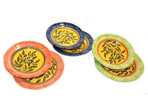 6 dinner + 6 pasta plates olives (last set)