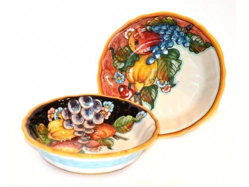 set 2 pasta bowls 8,65 inch fruits design (last set)