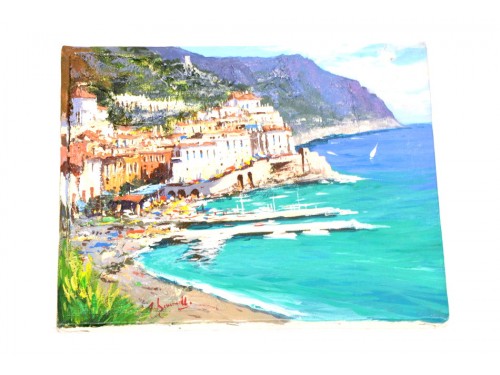 3D OIL PAINTING AMALFI N°1 (UNIQUE PIECE) 9,40 X 11,80 INCHES