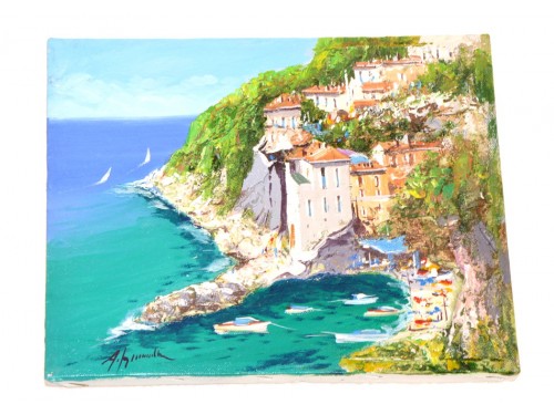 3D OIL PAINTING CONCA DEI MARINI N°2 (UNIQUE PIECE) 9,40 X 11,80 INCHES