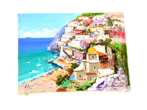 3D OIL PAINTING POSITANO N°4 (UNIQUE PIECE) 9,40 X 11,80 INCHES