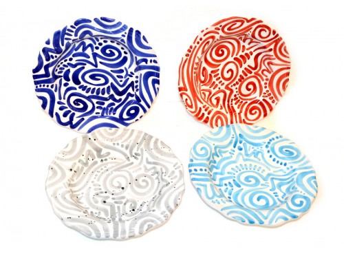 Set 4 pasta plates modern design (last set)
