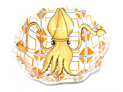 Serving scalopped bowl Squid 30 cm / 11,80 inch (1 of a kind - last piece)