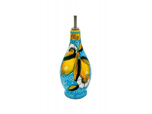 Light Blu Oil Bottle Lemon with Curl