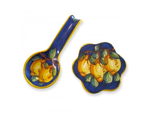 Spoon Rest + Trivet Lemon Blue
