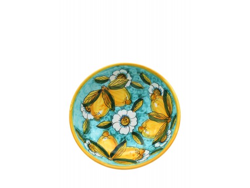 1a misura Bolo Rotondo in decoro limoni con ricciolo e fiori in verde