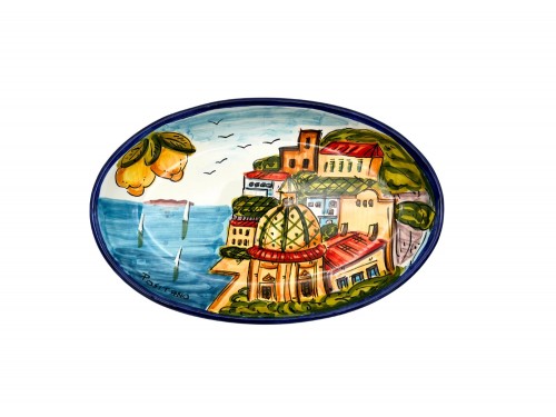 Piatto ovale panorama Positano