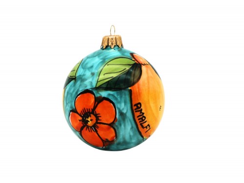 Ornament Lemon and flower in green