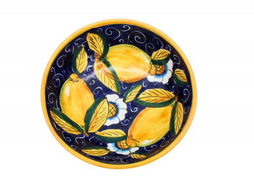Bolo cm18 Limoni e fiori in blu