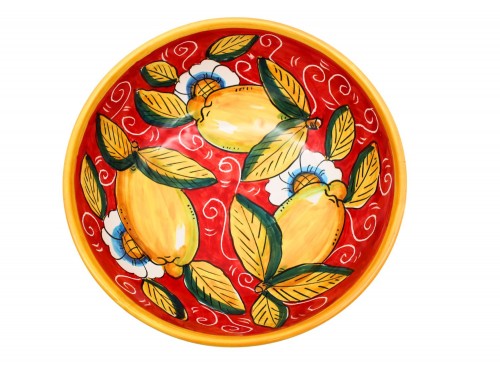 Bolo cm18 Limoni e fiori in rosso