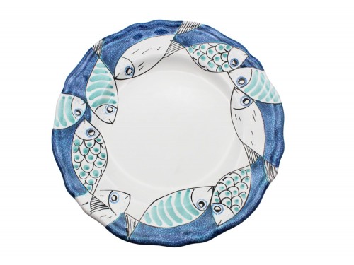 Dinner plate fish in turquoise