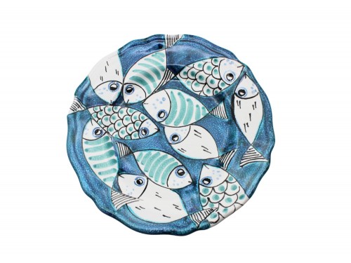 Salad plate fish in turquoise