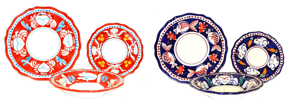 set-dishes-animals-amalfi-coast