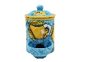 barattolo portasale con dispenser limone con ricciolo azzurro.webp