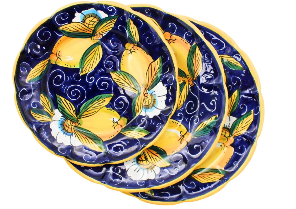 tris piatti limone con ricciolo blu.webp