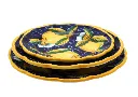 tris piatti limone ricciolo blu.webp