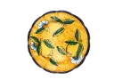 Dinner plate with "curly lemons"