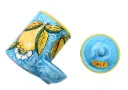 Blue Salt jar with "curly lemons"