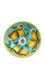 Round serving bowl with "curly lemons"