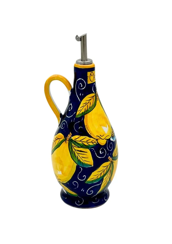 Bottiglia olio limoni riccio (Blu)