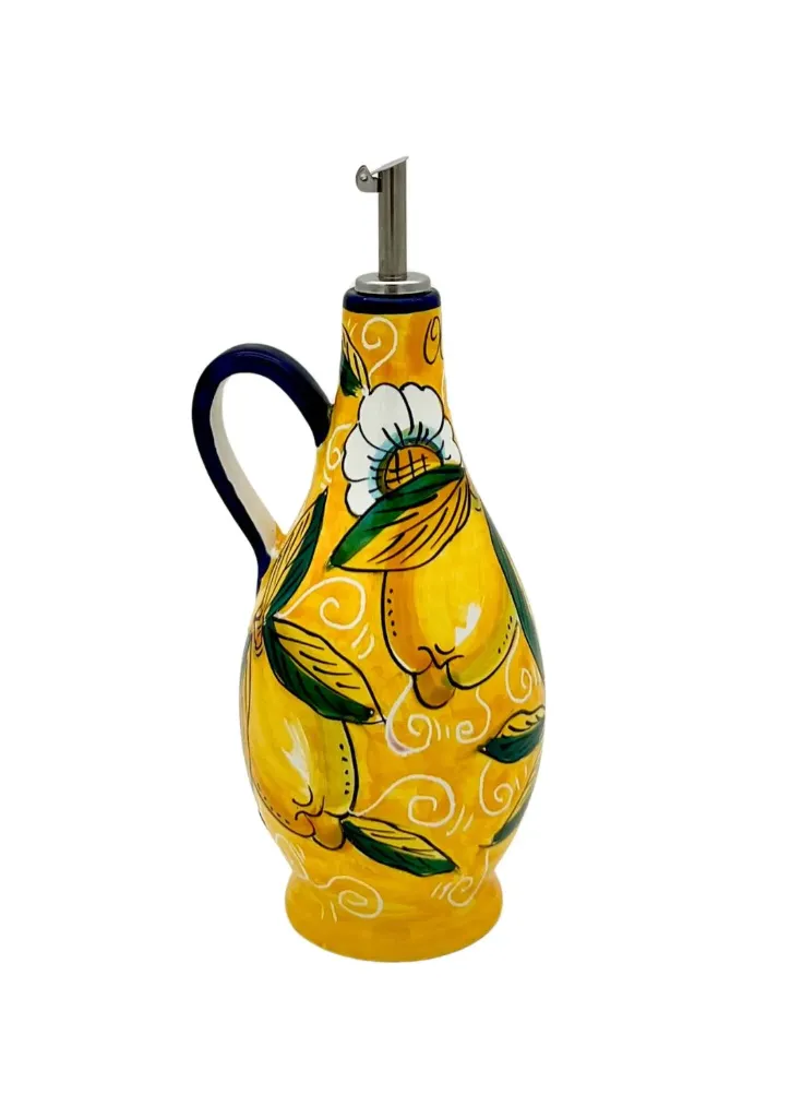 Oil bottle jar with "curly lemons"