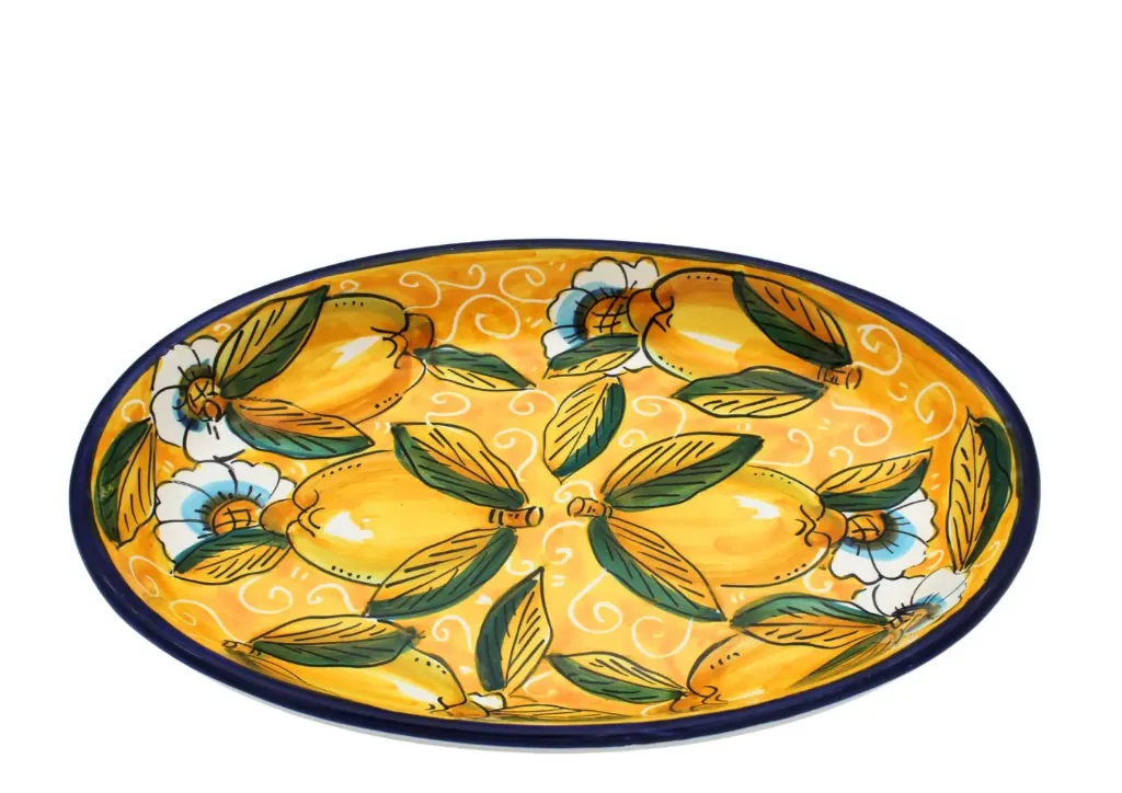 Oval bowl  with "curly lemons"
