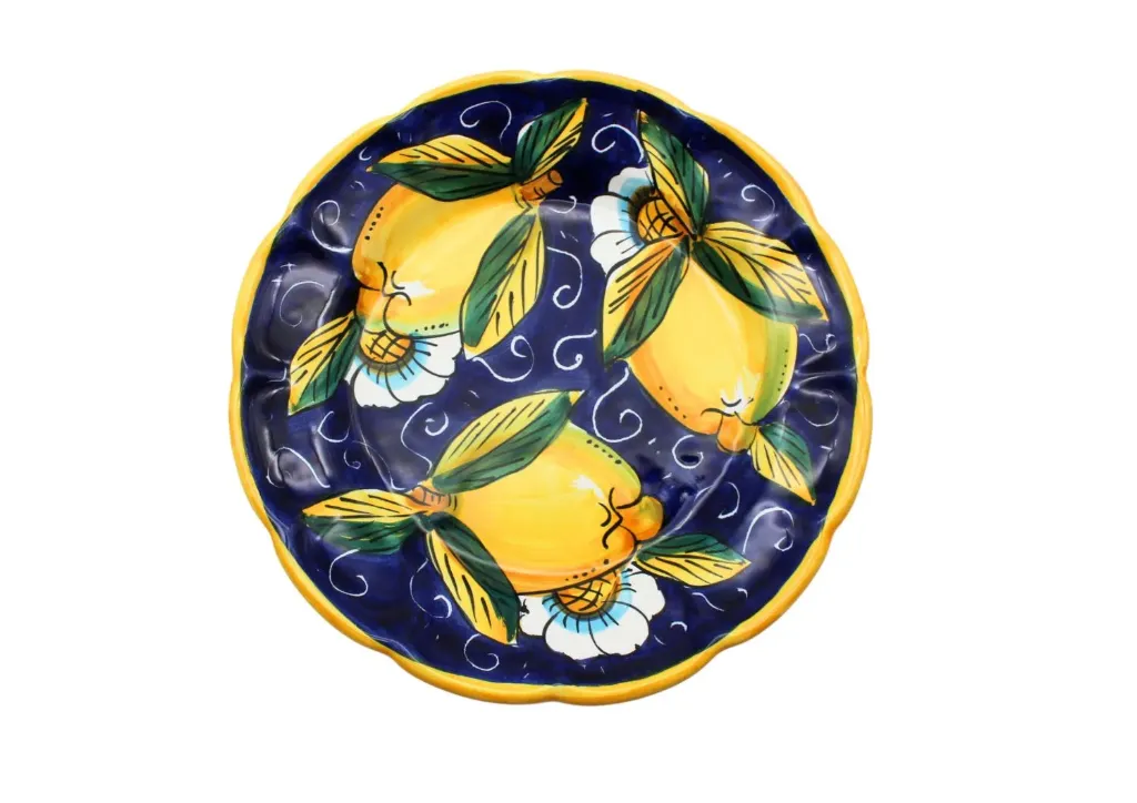 Piatto frutta limoni riccio