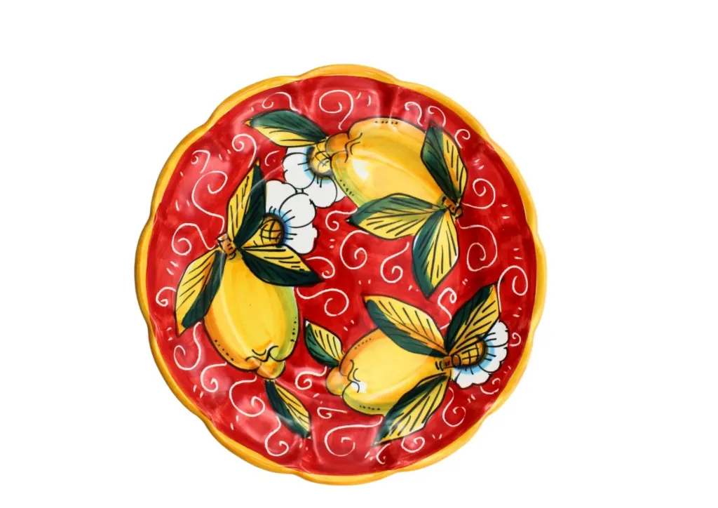 Salad plate with "curly lemons"
